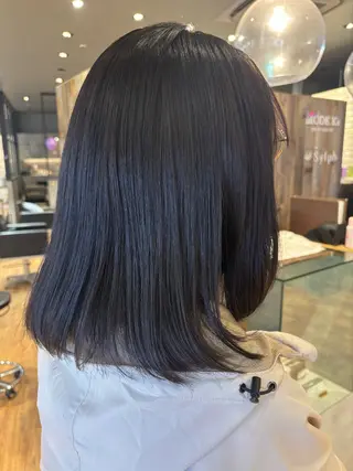 ミディアム カラー 🎀ワンレンボブ🎀 ワンカラー　あゆみのヘアスタイル
