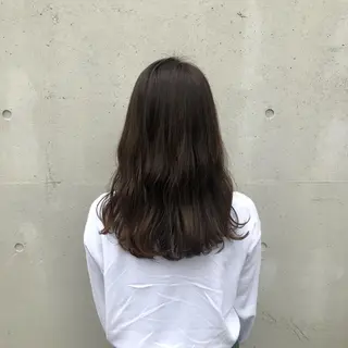 セミロング カラー 酸性縮毛矯正🧴韓国 レイヤー/髪質改善のヘアスタイル