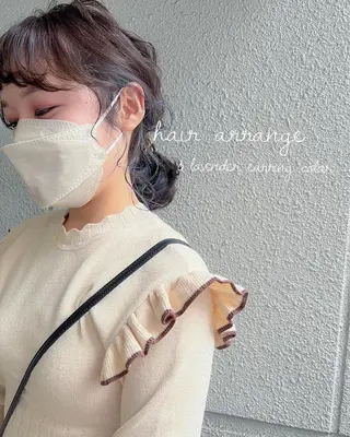 ミディアム カラー ヘアアレンジ カラーパティシエ facce🌼ikoのヘアスタイル