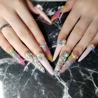 ロング ネイル クロキ 。のネイルデザイン