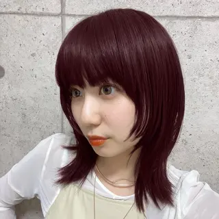 ミディアム カラー レイヤー/透明感/ 顔周り/kana🩰のヘアスタイル