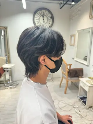 パーマ メンズ 🫧ブリーチなし 透明感カラーゆん🫧のヘアスタイル