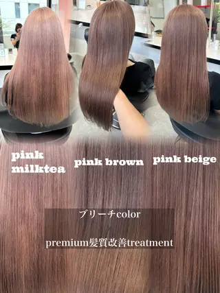 ロング 艶髪ハイトーンカラー 渋谷🎀ririkaのヘアスタイル