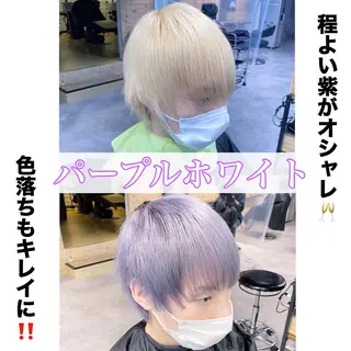 ショート カラー ヘアアレンジ メンズ Loy所属・メンズヘア特化 パーマ 縮毛矯正🔷のヘアスタイル