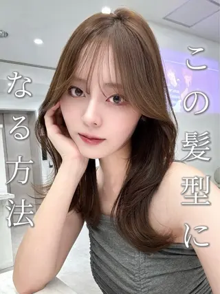 セミロング 映える顔まわり/前髪 特化 💗 ユキマのヘアスタイル