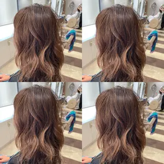 セミロング カラー パーマ ✨ギャップNO1✨ 工藤大輔のヘアスタイル