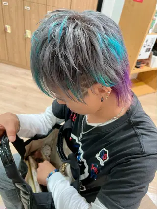 カラー メンズ Ripps長居所属・メテオ ／ヘアカラー 西川菜実のヘアスタイル