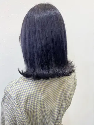 ミディアム カラー ヘアアレンジ 🌷FUKA🌷 まろやかハイトーンのヘアスタイル