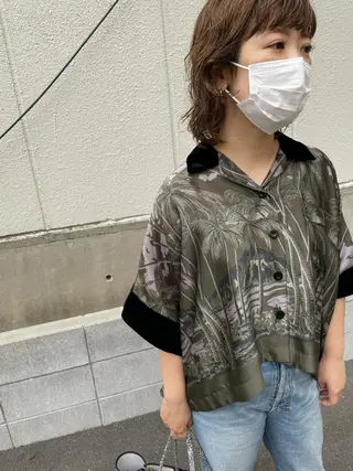 ミディアム さの あやねのヘアスタイル