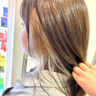 ミディアム カラー ボブカット/アレンジ /さきのヘアスタイル