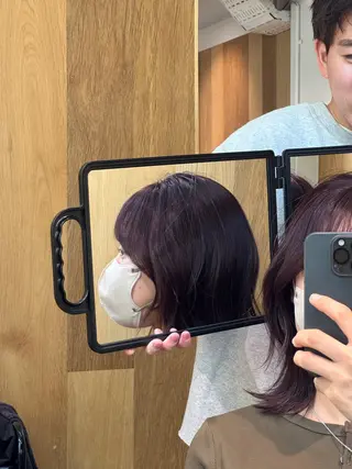 セミロング カラー GO TO DAY SHAIRE SALON SHIBUYA SOL所属・半個室サロン 早坂僚太のヘアスタイル