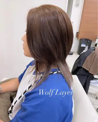 ミディアム カラー たつみ ひかる🧸のヘアスタイル