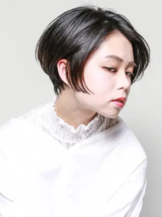 ショート 横井伴典 矢場町 メンズパーマ/カットのヘアスタイル