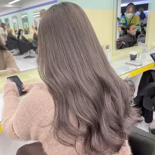 ロング カラー 韓国風艶髪🎀 暖色カラー🤍のヘアスタイル