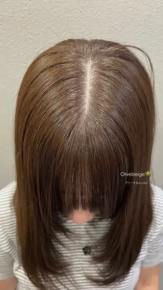 セミロング カラー Anfin所属・サクマ マナミ🎀のヘアスタイル