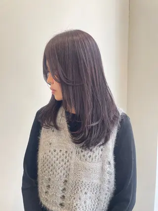 ロング カラー キルンサンピアン所属・ナチュラルカラー 児玉優香のヘアスタイル