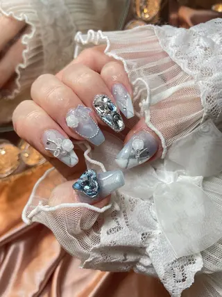 ネイル 23時まで❤︎韓国、 ワンホンネイルのネイルデザイン