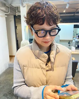 ショート カラー パーマ 下北沢 soiのヘアスタイル