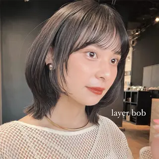 ショート カラー ヘアアレンジ 🌱ボブ/レイヤー/ ベージュ/あやみ✨のヘアスタイル