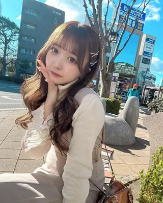 ロング カラー 🧸髪質改善ケアカラ ー/アイドル前髪🧸のヘアスタイル