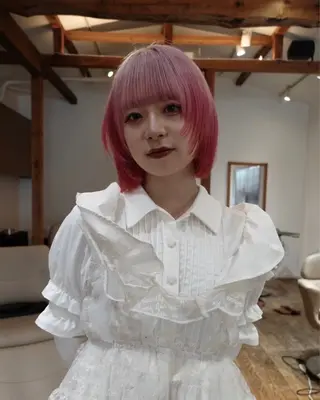 ミディアム Null 表参道所属・岩下昂世/ ハイトーン/デザインのヘアスタイル