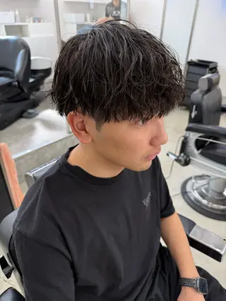 ショート パーマ メンズ 亀井隆汰/メンズ専門 パーマ特化美容師のヘアスタイル