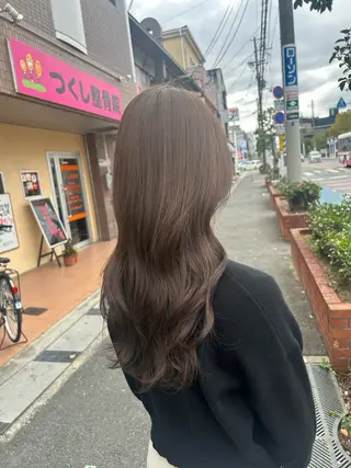 ロング カラー 馬場 瑞穂のヘアスタイル