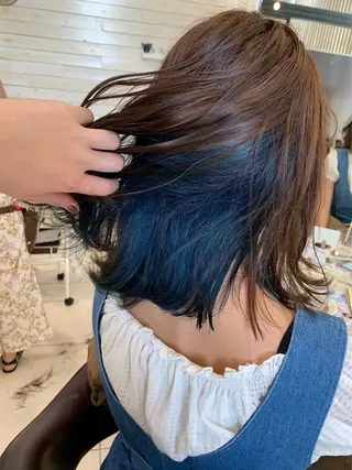 ミディアム ちぐさ/暖色/ ワンカラー🤍のヘアスタイル