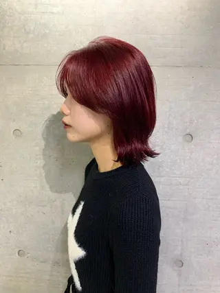 セミロング カラー THE./ブリーチ 透感カラー/髪質改善のヘアスタイル