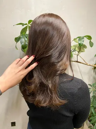 カラー や ぎ /神戸美容室 /顔まわりレイヤーのヘアスタイル