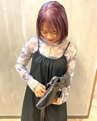 ミディアム カラー パーマ ヘアアレンジ メンズ キッズ ネイル マツエク・マツパ アイブロウ tatsumi/ボブ ウルフ/レイヤーのヘアスタイル