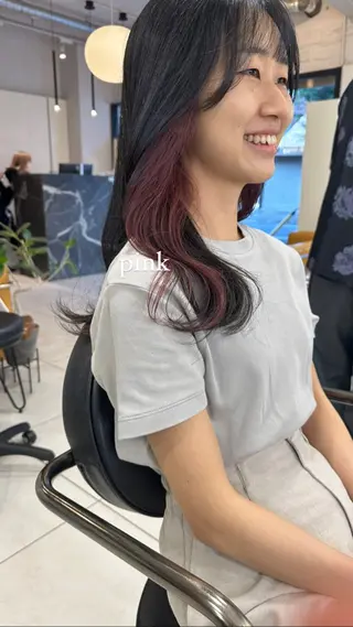 セミロング カラー 山下恋佳/矢場町/ ブリーチ/ショートのヘアスタイル