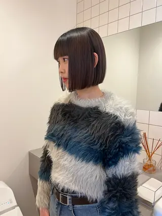 ミディアム 舟橋耀/ブリーチカラ ー/レイヤーカットのヘアスタイル