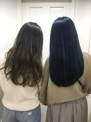 セミロング カラー パーマ ヘアアレンジ メンズ マツエク・マツパ 代表🎀 ふわモテ愛 され髪🩷yumiのヘアスタイル