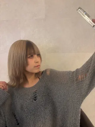 カラー 郡山駅前美容師 真野目暉のヘアスタイル