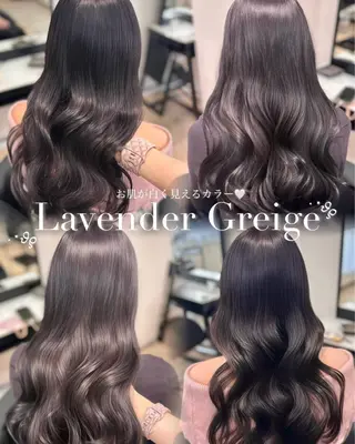 ロング カラー 𝒎𝒐𝒆🩰 名駅/ヘアメ/暖色♡のヘアスタイル