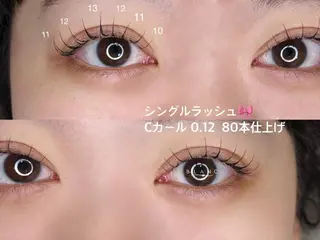 マツエク・マツパ Eyelash Salon Blanc岡谷店所属・🎀Fujimori Chitose🎀のマツエク・マツパデザイン