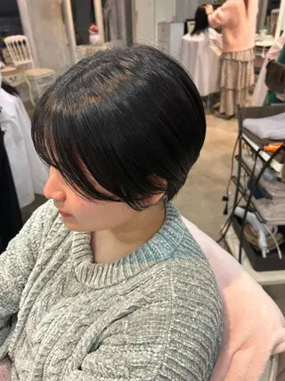 ショート ツヤ感ナチュラル 野口晴菜のヘアスタイル