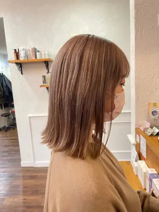 ミディアム カラー 関根 沙季のヘアスタイル