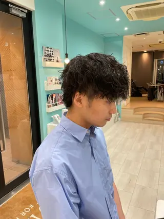パーマ メンズ ハッシュカット レイヤー池袋のヘアスタイル