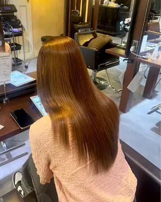 ロング カラー パーマ eim hair rink  長津田店所属・🫧透明感カラー 🫧しほのヘアスタイル