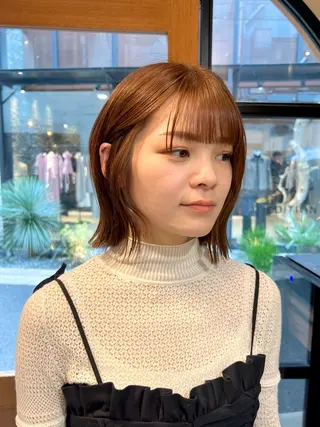 ショート カラー 神戸ボブ✂️ ioe三宮/田 伸佳のヘアスタイル