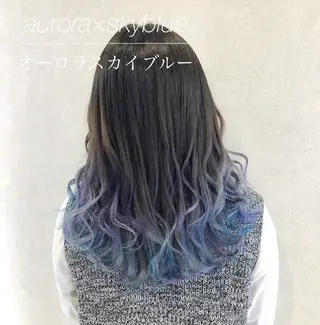 セミロング カラー シールエクステ/渋谷 ／ギャル/LIALAのヘアスタイル