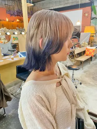 ショート カラー ヘアアレンジ chapter問屋町 💘小室明華のヘアスタイル