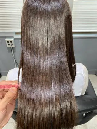 セミロング カラー 🥇ブリーチ無し 透明感🥇佐藤のヘアスタイル