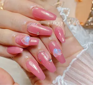 ネイル 23時まで❤︎韓国、 ワンホンネイルのネイルデザイン