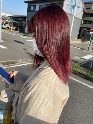 セミロング カラー ヘアアレンジ like みやびのヘアスタイル