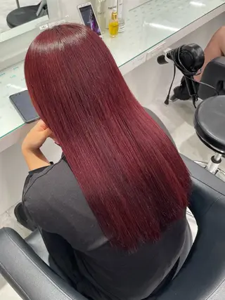 ロング カラー トレンド暖色ヘア🍒 miu🍒のヘアスタイル