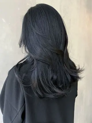 セミロング カラー パーマ レイヤー/グレージュ 赤み消し/コウスケのヘアスタイル