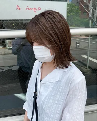 ミディアム カラー パーマ ヘアアレンジ メンズ 原宿パーマ kazuのヘアスタイル